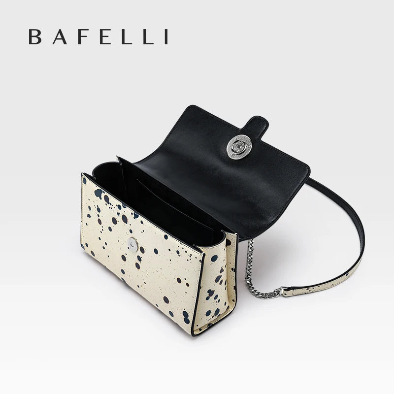 NEW WOMEN'S HANDBAGS BAFELLI 2024 TREND MESSENGER BAGS FOR WOMEN SHOULDER GENUINE LEATHER CAT LUXURY BRAND DESIGNER STYLE