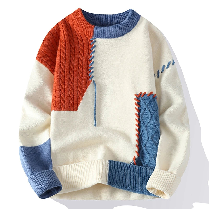 2024 Top Designer Mens Ripped Hole Fashion Sweater Korean High End Luxury Cashmere Winter Sweaters Men Soft Warm Autumn Pullover