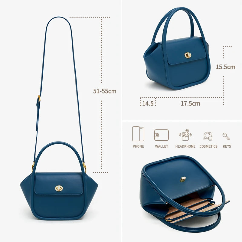 BAFELLI NEW 2024 WOMEN'S HANDBAG WINTER WOOL FASHION BENTO EVENING LEATHER ORIGINAL STYLE LUXURY BRAND PURSE SHOULDER CASUAL