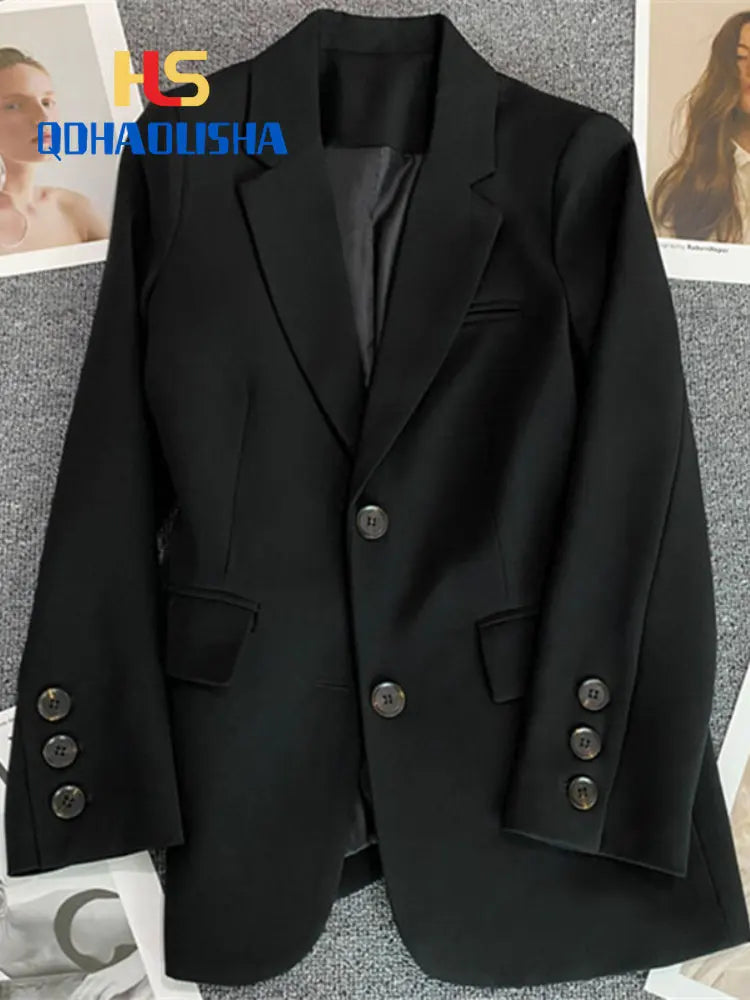 Damenjacke Neu in der koreanischen Mode Kleines Anzugoberteil Brauner Anzugmantel Kleidung Lockeres gerades Temperament Schlanker Blazer für Frauen